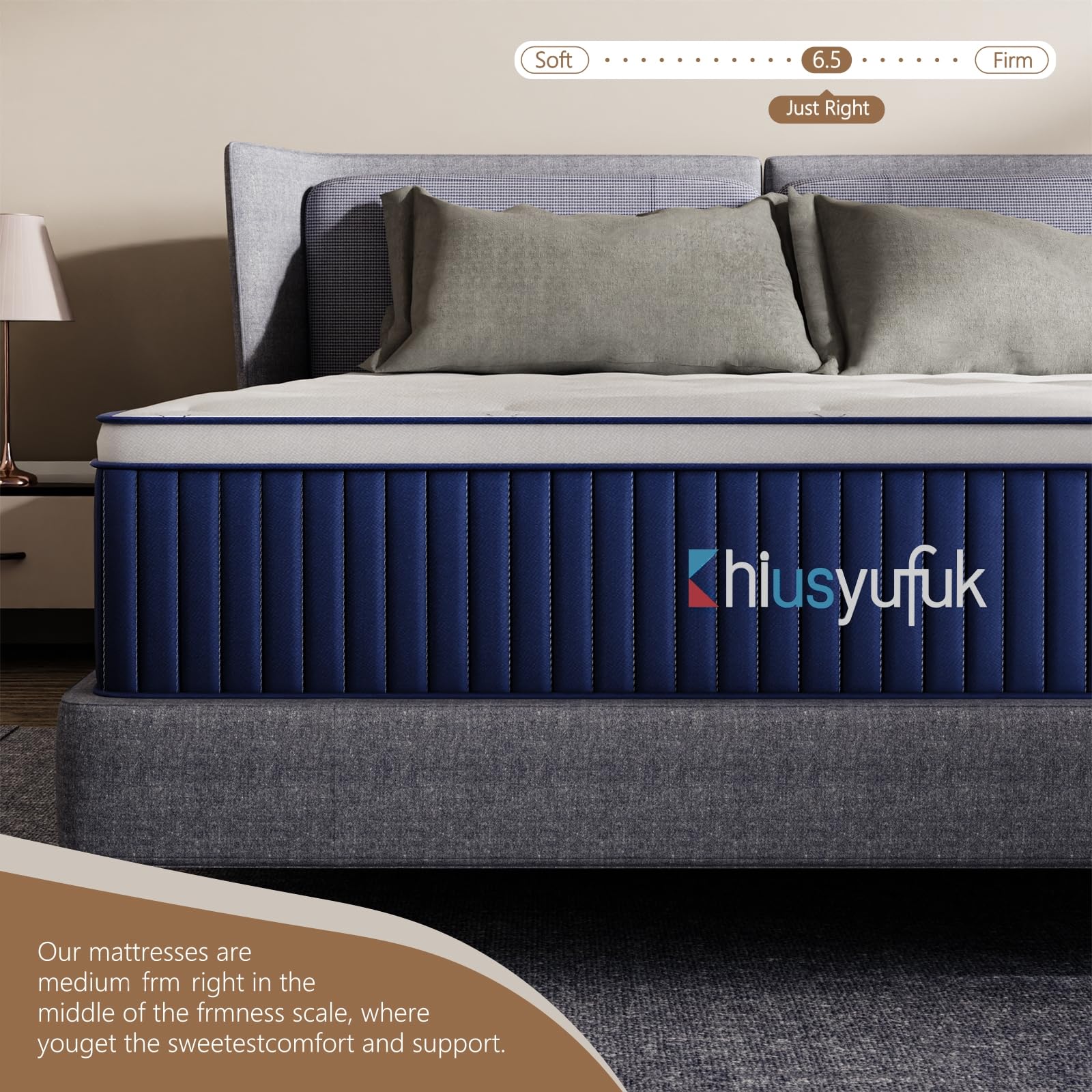 Chiusyufuk Queen Mattress,12 Inch Queen Size Mattress In A Box,Single Bed Mattress With Memory Foam And Pocket Spring,Ergonomic